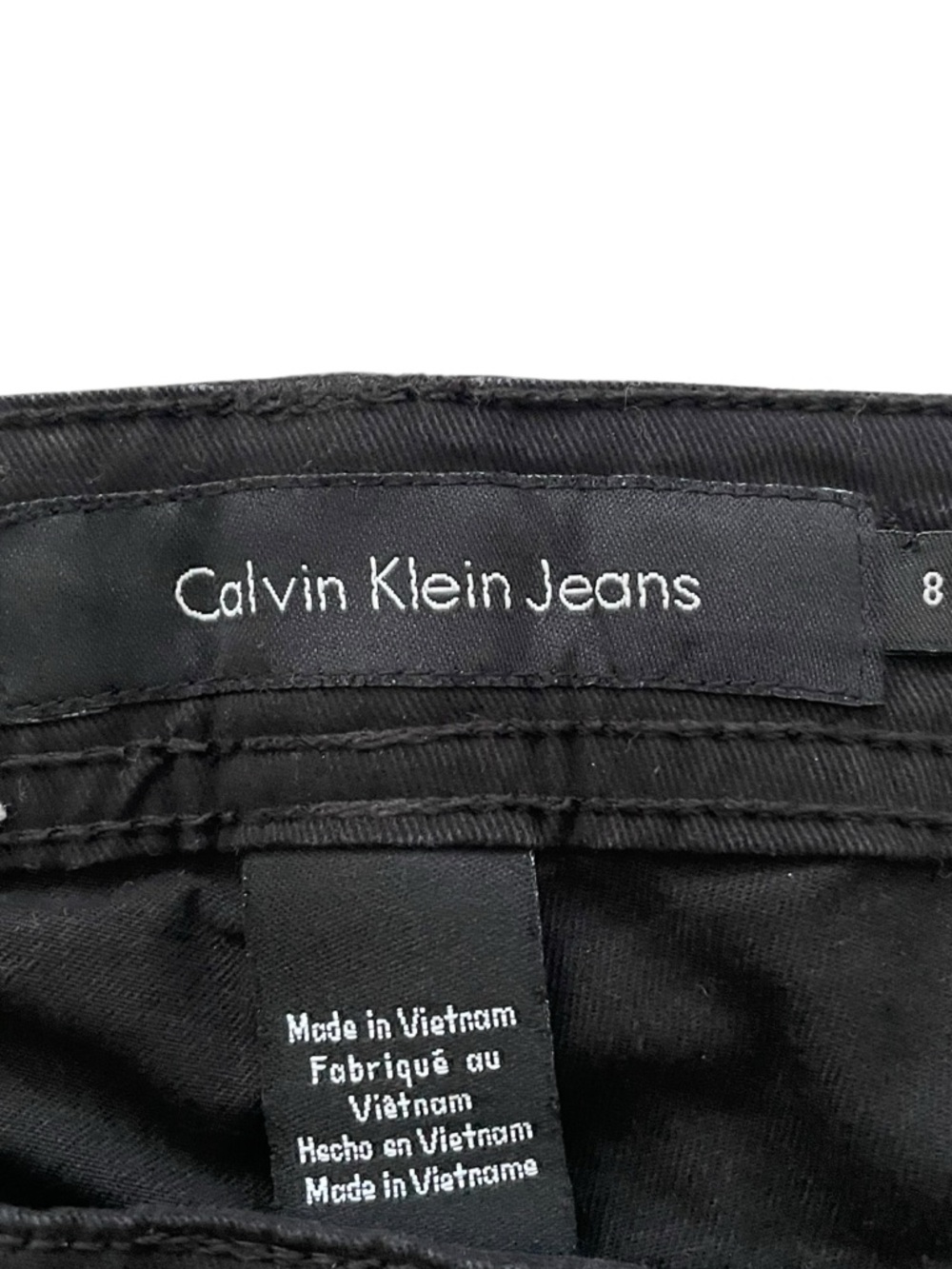 Calvin Klein Women’s Slim crop Black 5-pocket Denim Jeans Sz: 8 - Picture 6 of 10